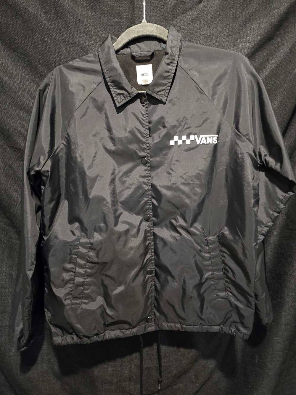 Vans Black Logo Coach Jacket - Men's